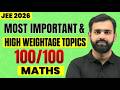 Only These Maths Topics Matter! 💯 JEE 2026 Scoring Strategy