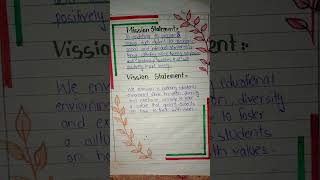 School Vision & Mission Statement 📚/boarder designs