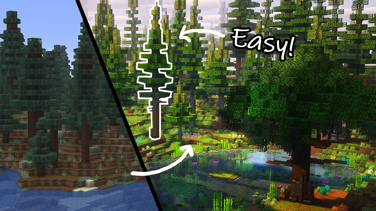 The Secret to Building Custom Minecraft Forests - YouTube