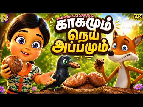 🐦 காகமும் நெய் அப்பமும் 🍘 | Kakamum Ney Appamum | Tamil Kids Cartoon | 4K Animation