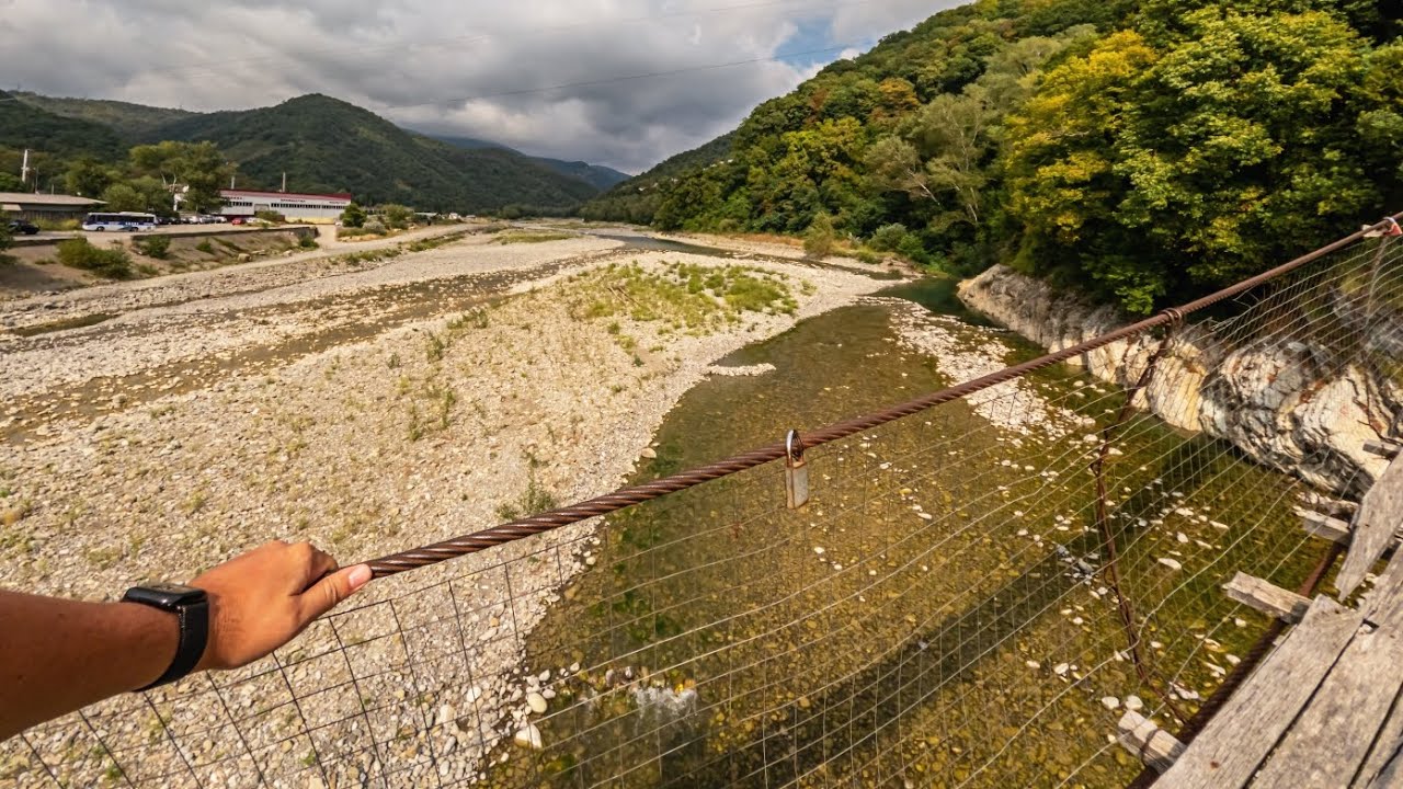 Опасный мост, районы, кварталы, дачи и горы. Поселок Лазаревское, Сочи. Dangerous bridge, South 🇷🇺