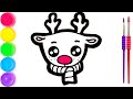 Menggambar rusa lucu untuk anak-anak | Draw a funny deer for the kids | एक अजीब हिरण ड्रा