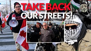 Take Back Our Streets! Rebel News stands for freedom against police, pro-Hamas crowd
