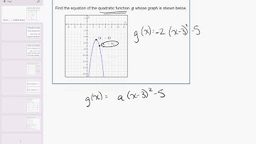 15 10 Writing the equation of a quadratic function given its graph