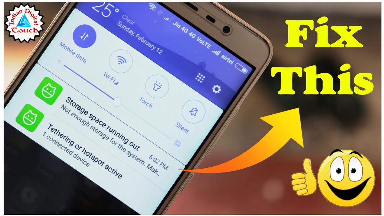 Fix Storage Space Running Out Alert in MI Phone YouTube