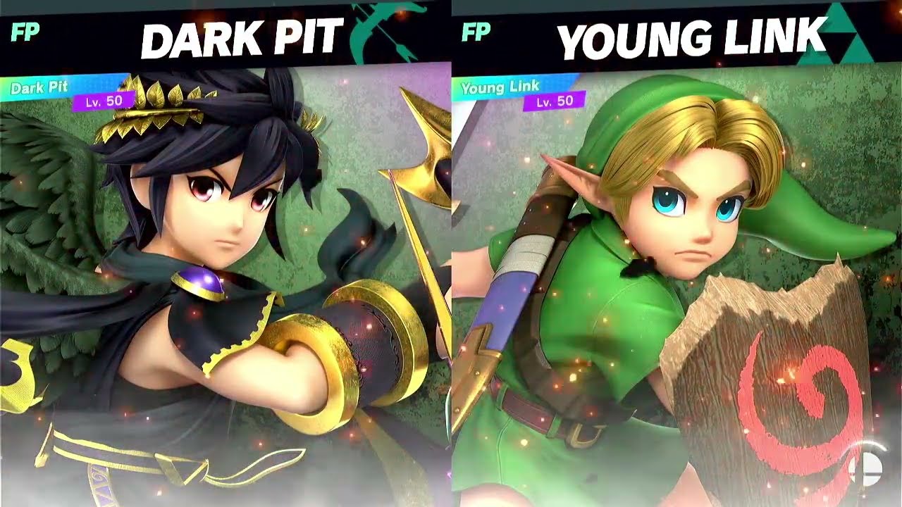 Super Smash Bros Ultimate Amiibo Fights Dark Pit vs the World #22 vs Young Link