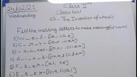 class 2 social science ch 19 invention of wheel class test