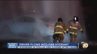 Man injured after crashing into fire hydrant in Chollas View