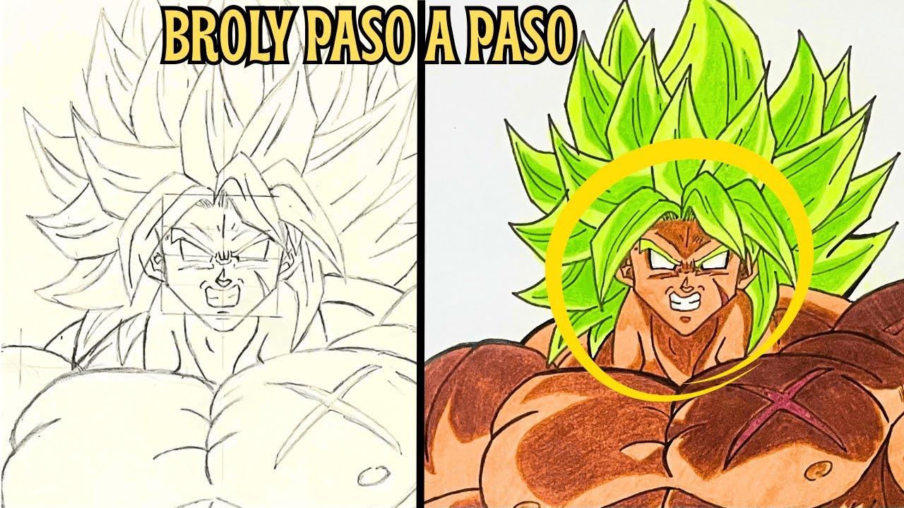 Cómo dibujar a Broly paso a paso | Boceto, lineart y color | Dragon ...