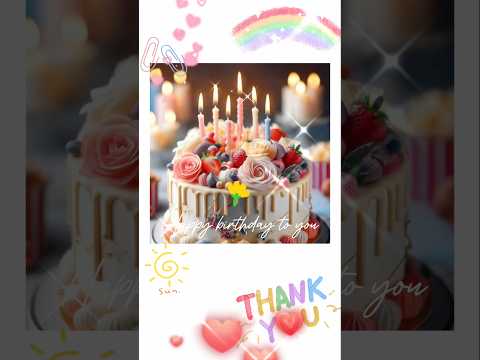Happy birthday to you song 💖 Rainbow heart #happybirthday #birthdaycake #birthdaysong #생일