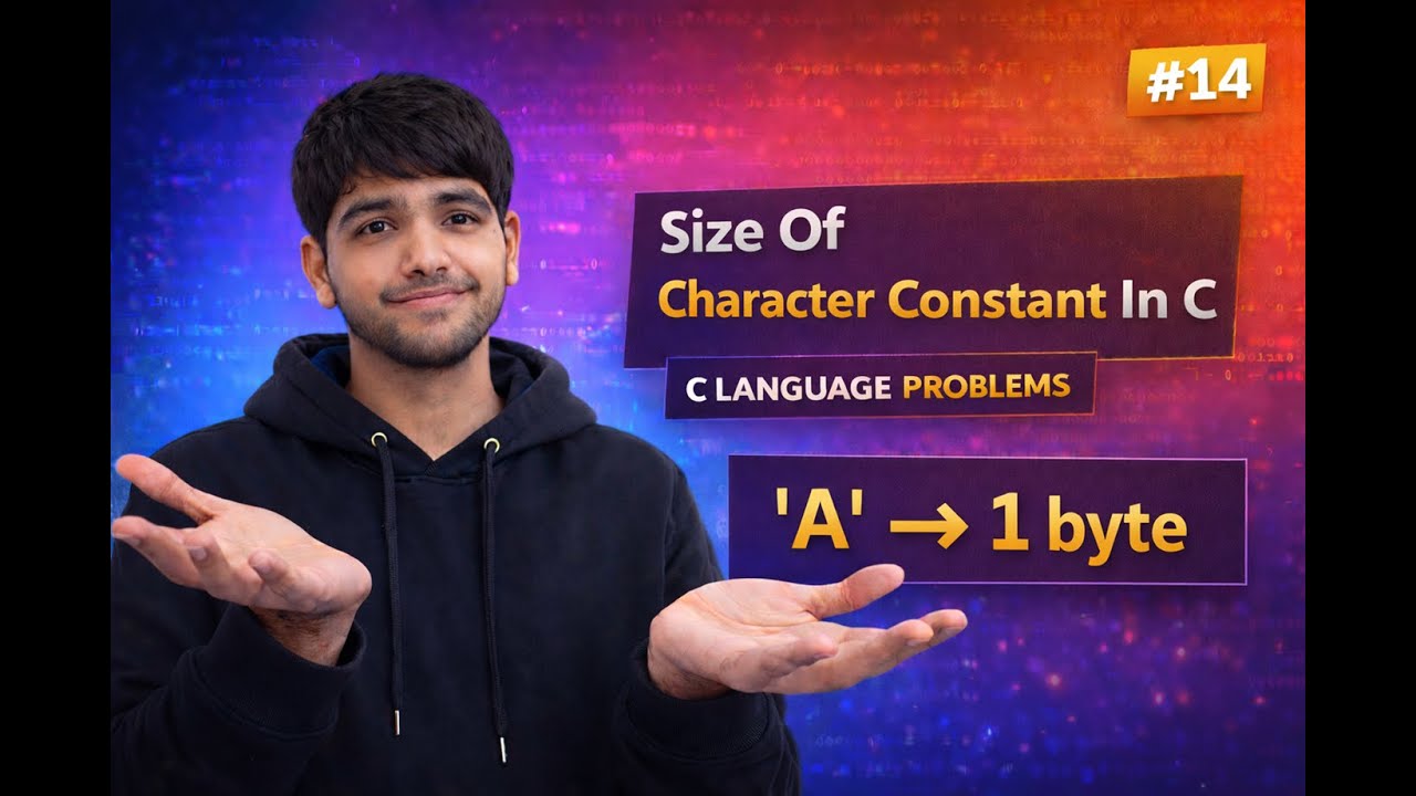 Size Of Character Constant In C | sizeof Operator Explained | C Language Problems #14