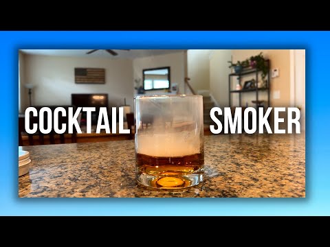 Whiskey smoker kit in action — smoking an Old Fashioned