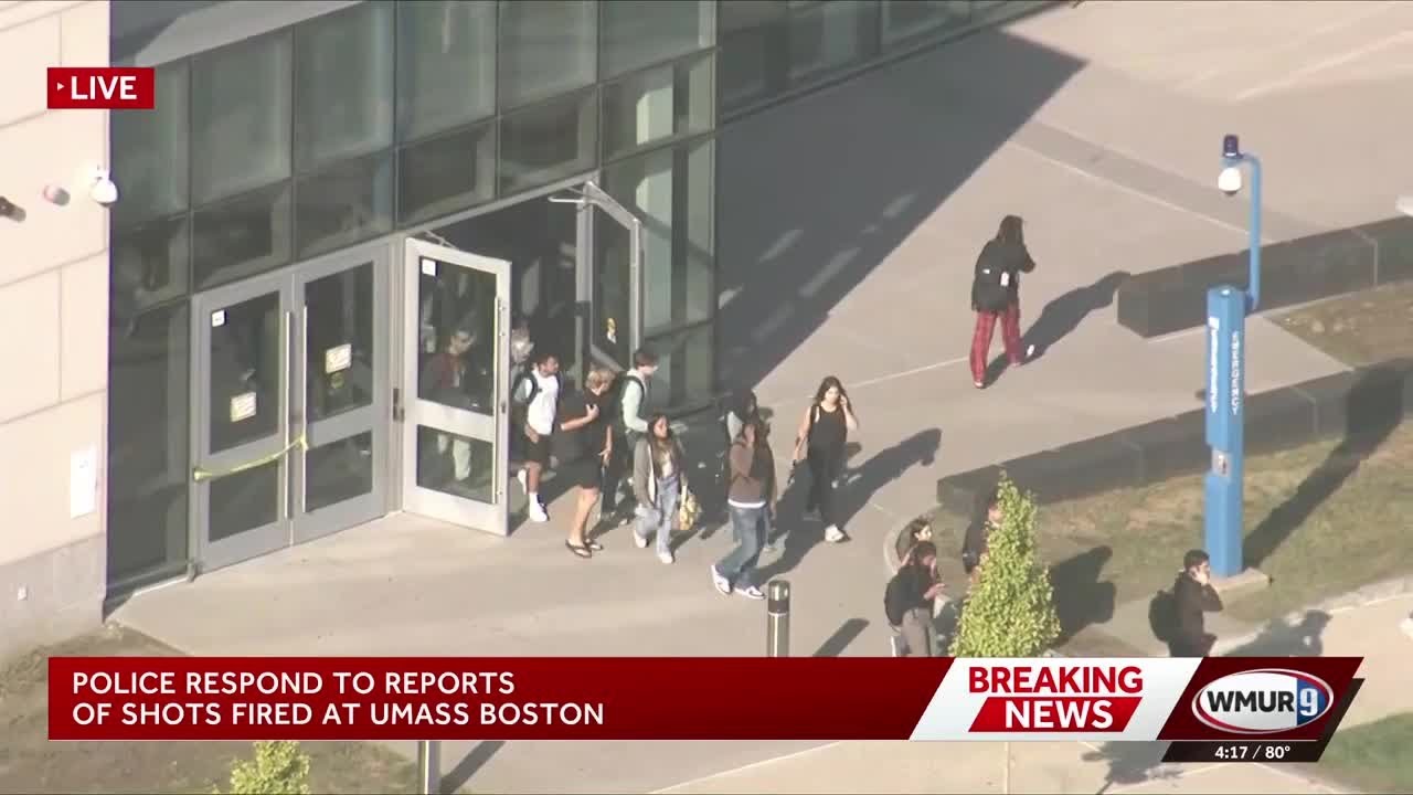 Police respond to reports of shots fired at UMass Boston - YouTube