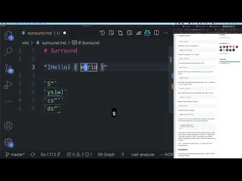 VS Code 学 VIM ：surround