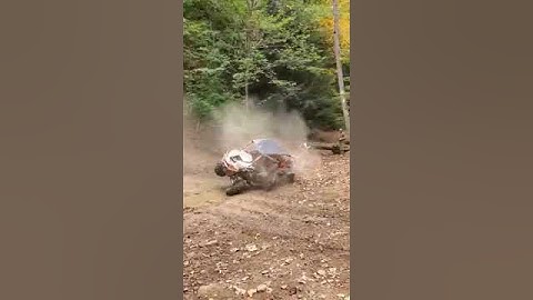 Side by Side Rolls Down Hill After Climbing Attempt || ViralHog