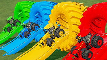 Garage Of Colors! Transporting John Deere Tracttors to Wheel Garages! FS22