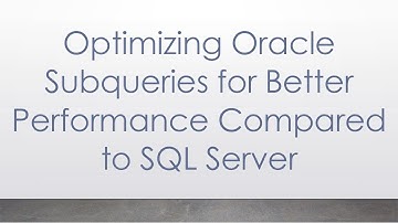 Optimizing Oracle Subqueries for Better Performance Compared to SQL Server
