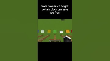 From How Much Height Certain Blocks can Save you From #shorts #minecraft #minecraftshorts