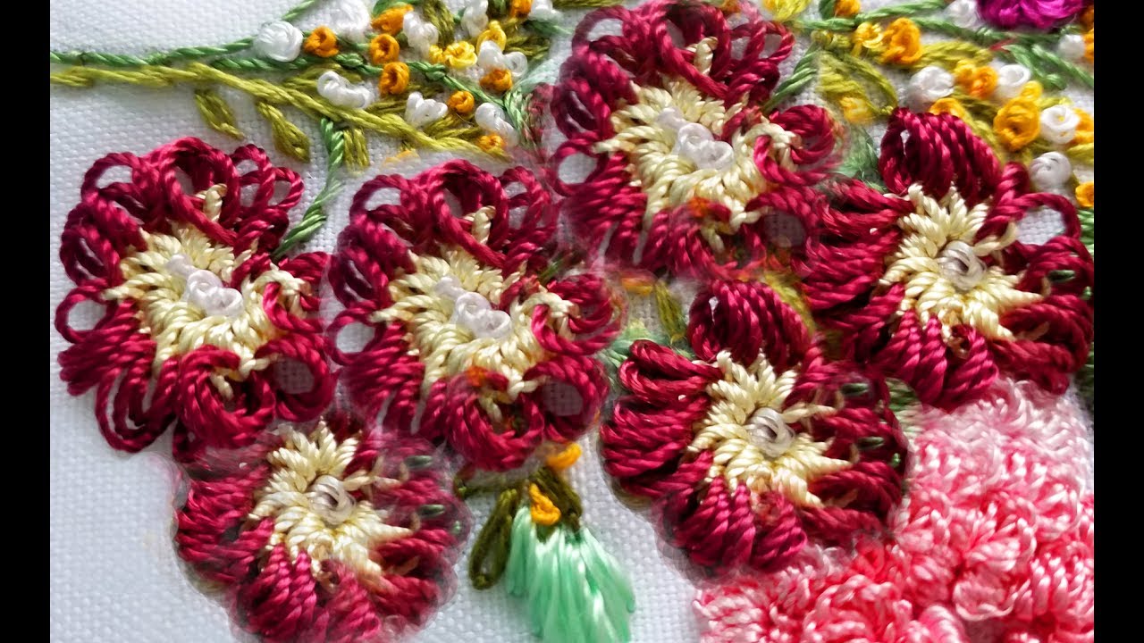 EXCLUSIVE EMBROIDERY | Amazing Brazilian stitches | Caston stitch variation