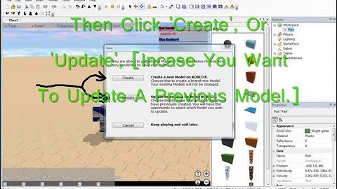 ROBLOX August Tutorial 2009, How To Publish A Model