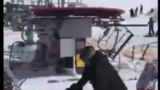 OMG! Skilift slaat op hol in Gudauri, Georgië