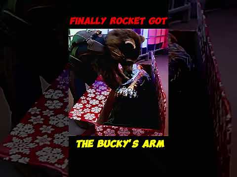 Finally rocket got 😂 the Bucky's arm #shorts #marvel edit