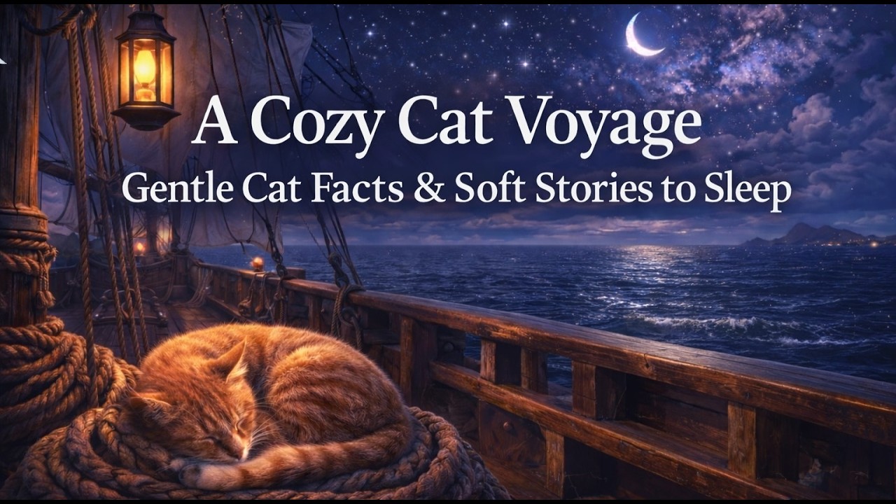 A Cozy Cat Voyage | Gentle Cat Facts & Soft Stories to Sleep