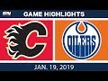 NHL Highlights | Flames vs. Oilers - Jan. 19, 2019