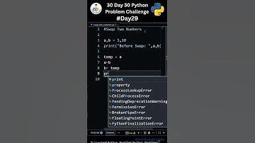 Day 29: How To Solve Swap Two Numbers  Problem | 30 Days of Code