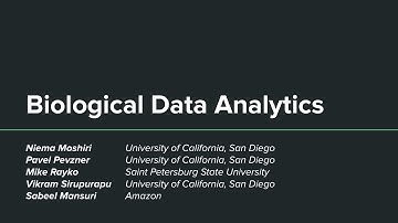 Biological Data Analytics: Introduction Video