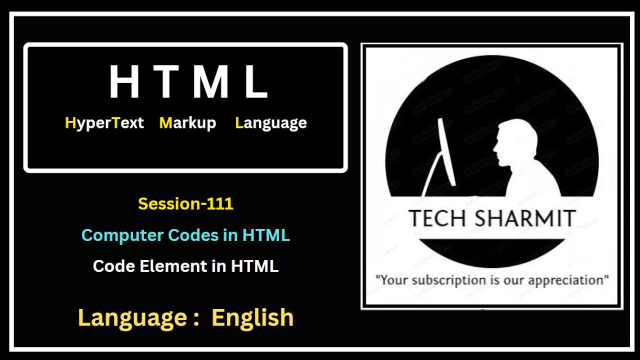 HTML Computer Code Elements | Code Element in HTML (Session-111) - YouTube