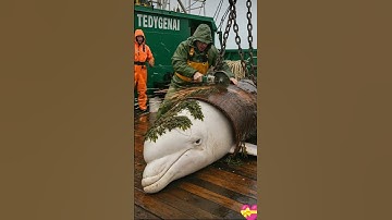 Fishermen rescue rare albino dolphin stuck in barrel #animalrescue/Rescues Cleaning Barnacles #ai