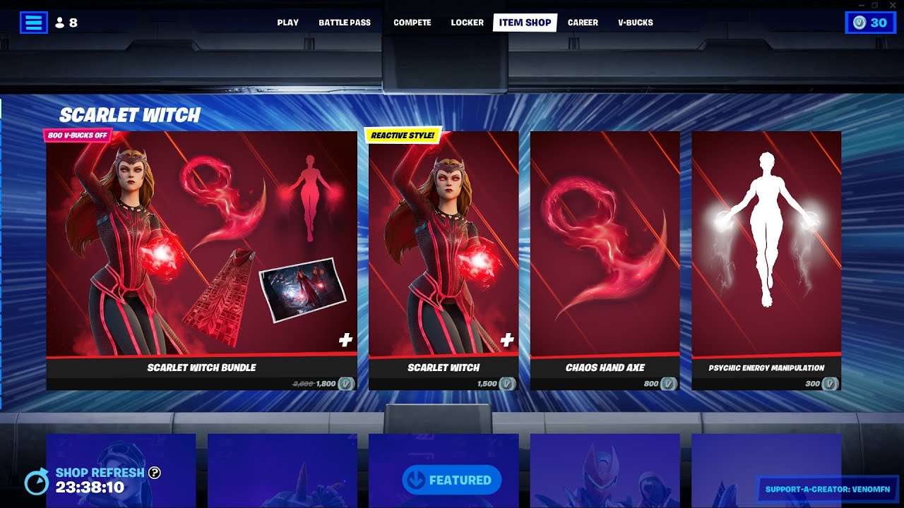 SCARLET WITCH BUNDLE, Fortnite Skin