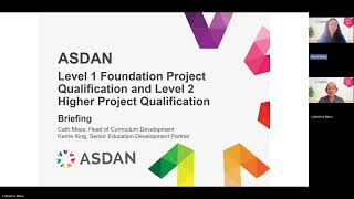 ASDAN Level 1 Foundation Project Qualification and Level 2 Higher Project Qualification 2026