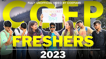 COEP Freshers video 2023🔥| 😈 No restrictions | College roasted 😈 #coep #cet #college