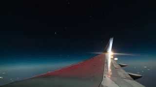 Delta Flight Time Lapse of a Wing 10,000 ft Above Earth
