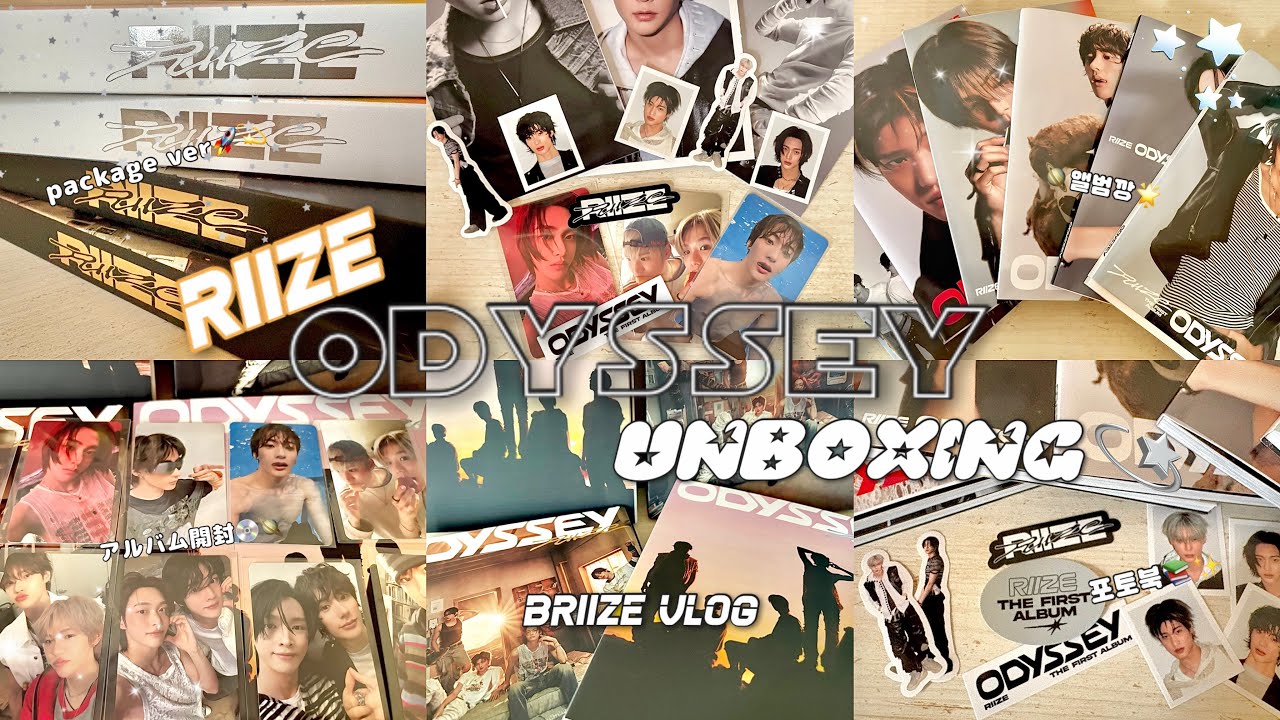 【BRIIZE Vlog】RIIZEアルバム開封‪🌤️💿気分が宇宙までFly up🚀🧡|ODYSSEY|브리즈브이로그|앨범깡|unboxing