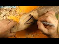 woodcarving a dragon with a Dremle and whittling part 2