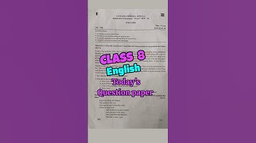 Class 8 English Onam exam question paper 2025 | Class 8 English onam exam Answer key