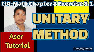 Class 4 math Chapter 8|Unitary Method|Exercise 8.1 QNo 6,7,8|C4M8.Aser