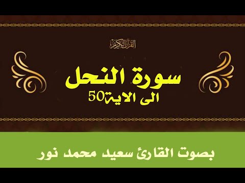 سورة النحل بصوت القارئ سعيد محمد نور 31 دقيقة ولاتنسونا بخالص دعاءكم في التعليقات