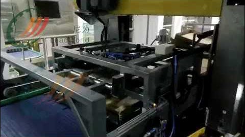 video of empty bottle de palletizer