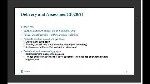 BTEC Music and Music Technology 20/21 support session
