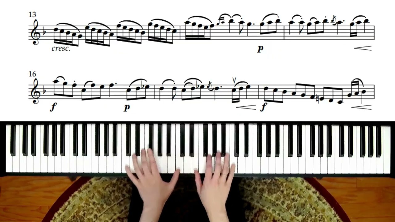 Francesco Maria Veracini - Gigue from Sonata in D minor | Piano accompaniment (violin)