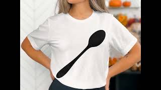 Minimalist Spoon Silhouette SVG, Kitchen Utensil Clipart, Food Vector, Simple Spoon Design Digital C