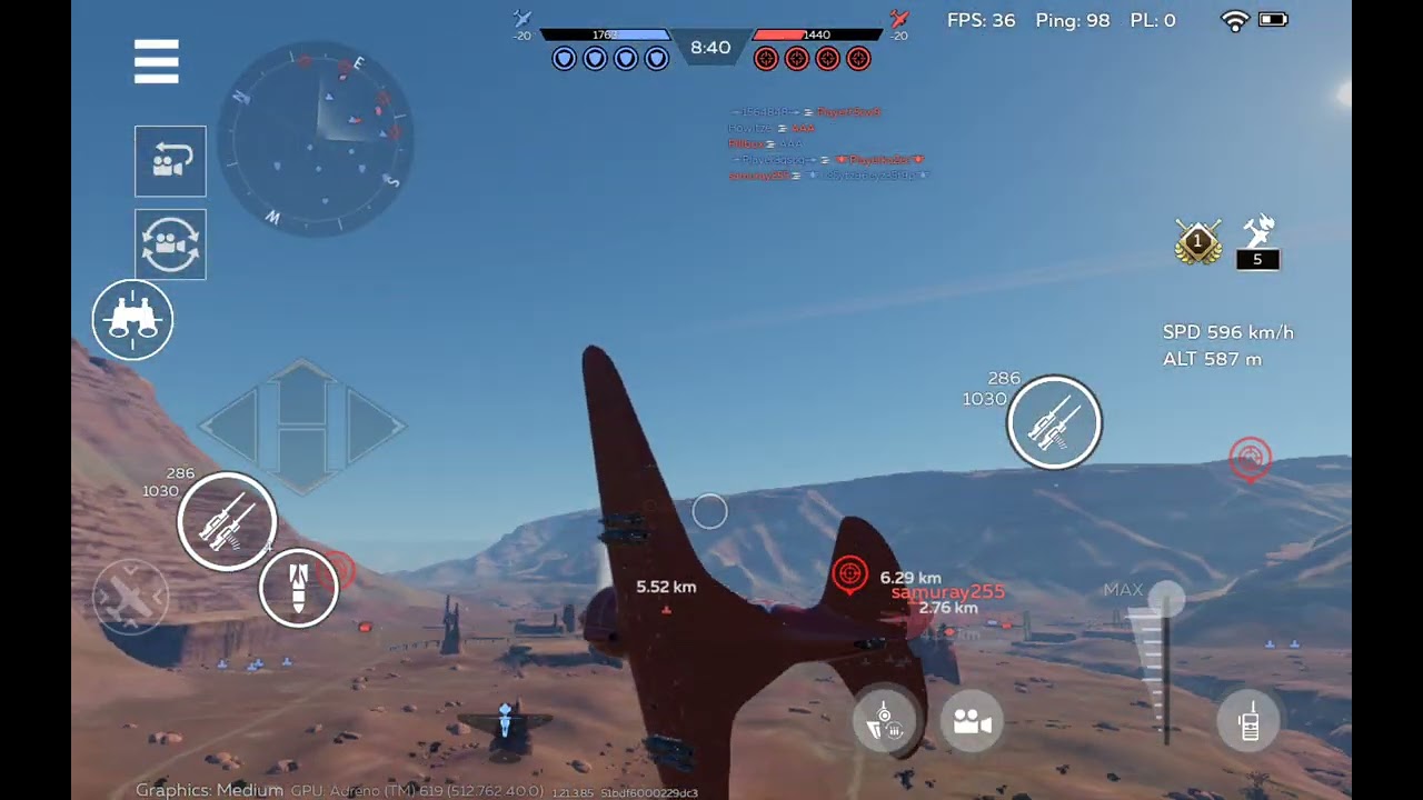 BF 109 E-3, BF 109 E-7, I-180S air battle gameplay 