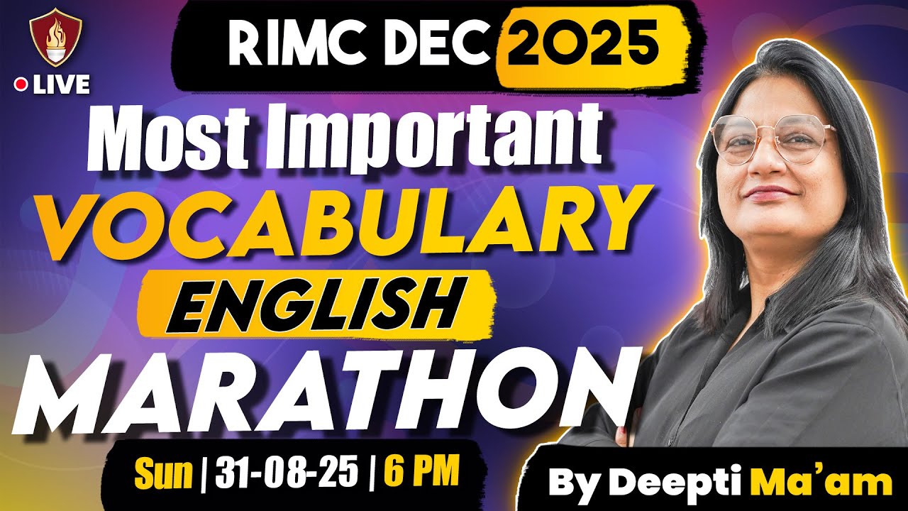 English Most Important Vocabulary Marathon | RIMC English Grammar | RIMC Dec 2025