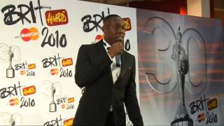 See Dizzee Rascal react to winning a Brit Award