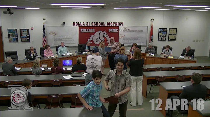12 APR 18 Board Clip ~ Recognition Mrs.  Becky Sno...