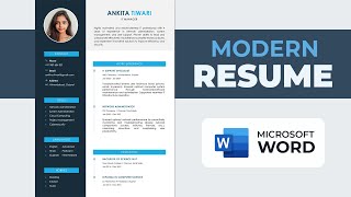 How to Create Modern Resume in MS Word | Modern Resume | How to Make CV